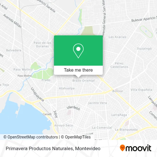 Primavera Productos Naturales map