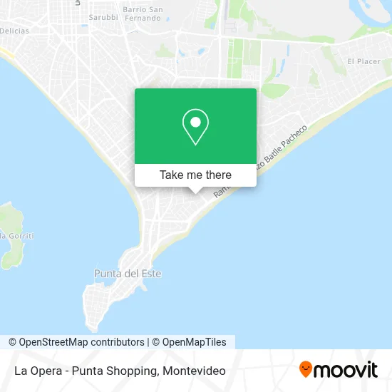 La Opera - Punta Shopping map