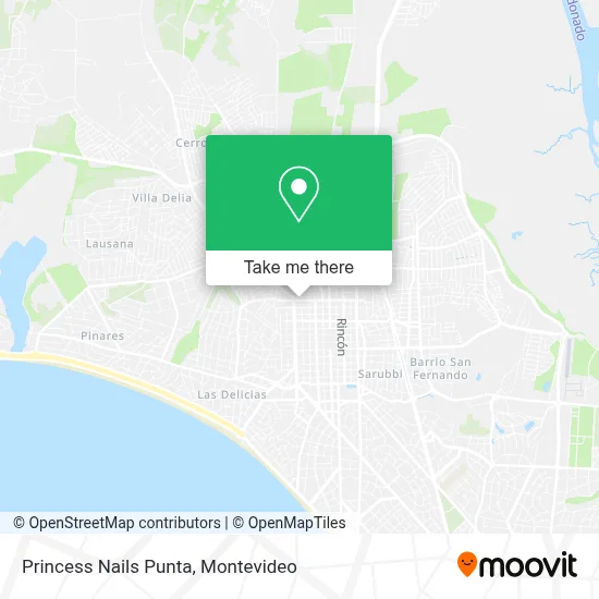 Princess Nails Punta map
