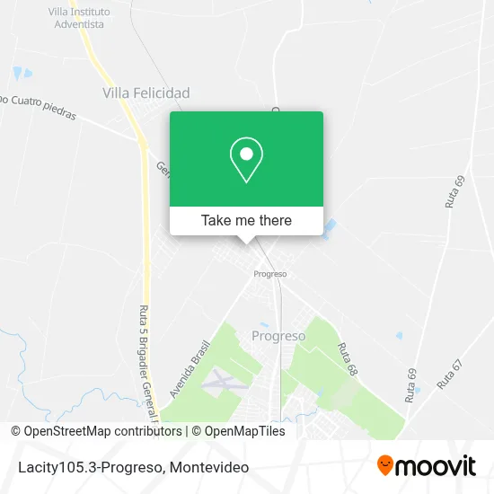 Lacity105.3-Progreso map