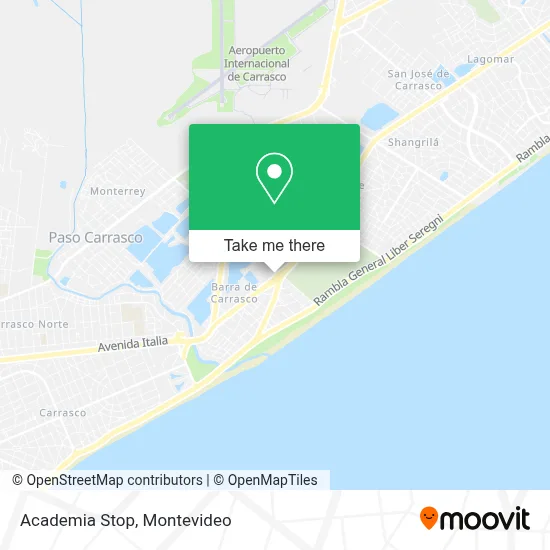 Academia Stop map