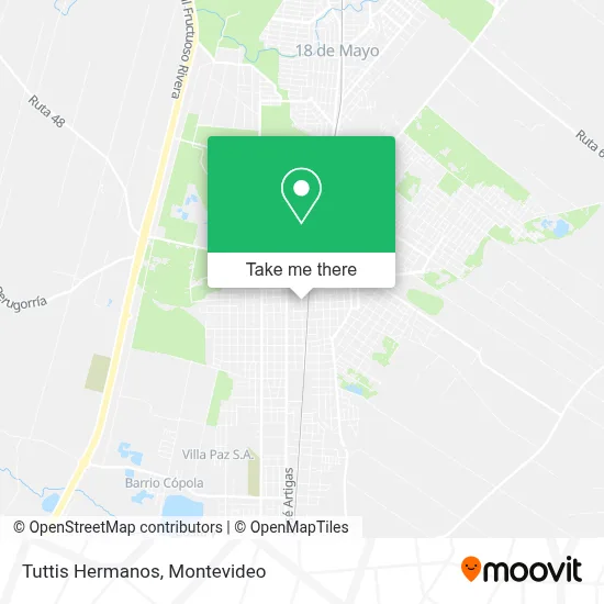 Tuttis Hermanos map