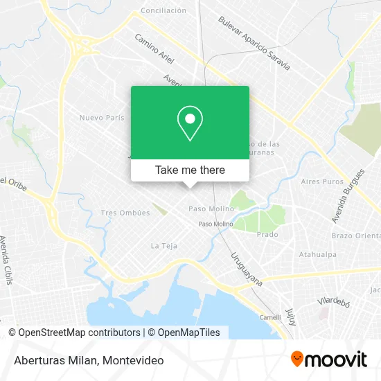 Aberturas Milan map