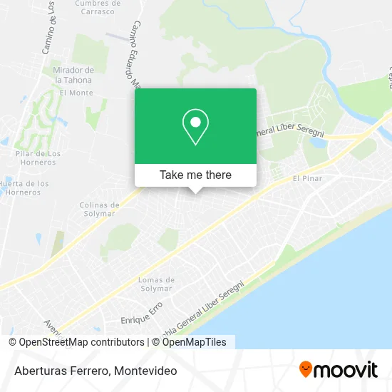Aberturas Ferrero map