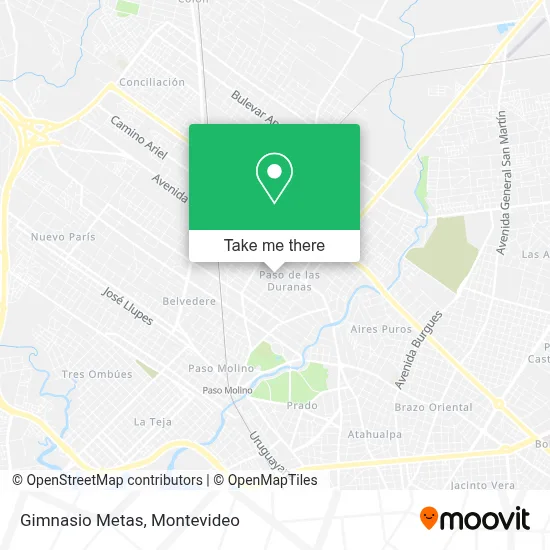 Gimnasio Metas map