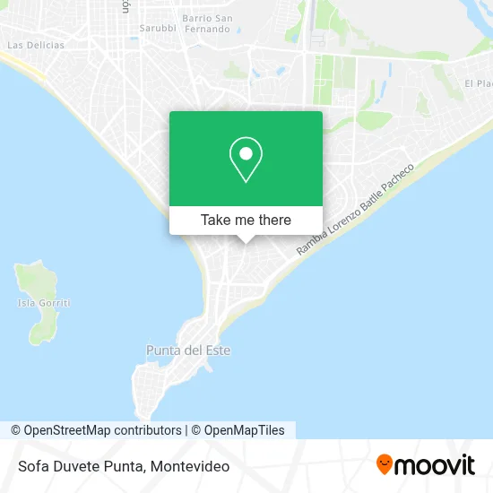 Sofa Duvete Punta map