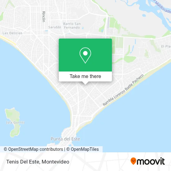Tenis Del Este map