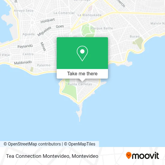 Tea Connection Montevideo map