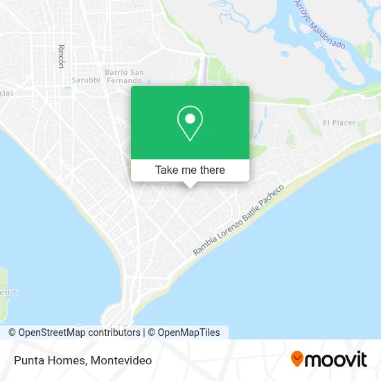 Punta Homes map