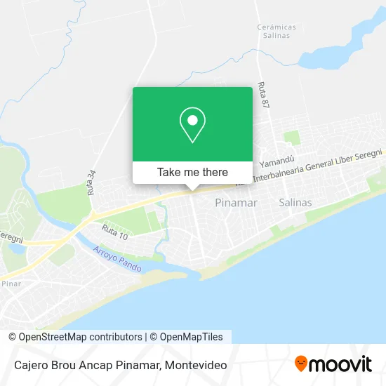 Cajero Brou Ancap Pinamar map