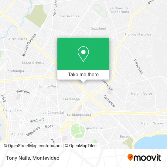 Tony Nails map