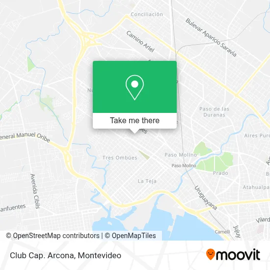 Club Cap. Arcona map