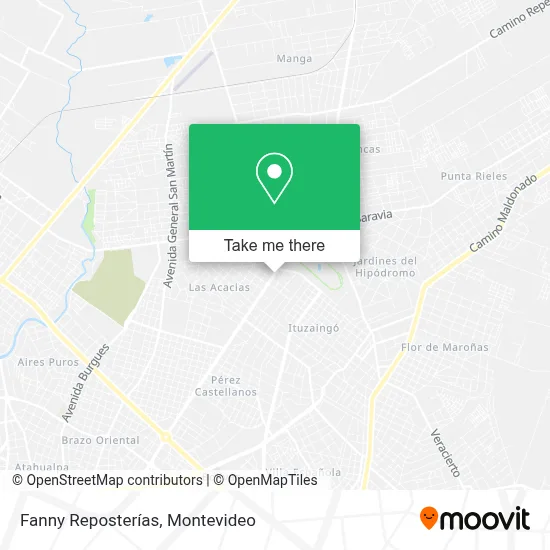 Fanny Reposterías map