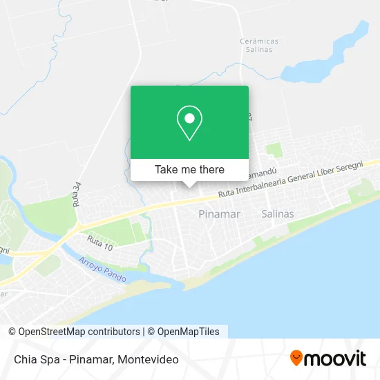Chia Spa - Pinamar map