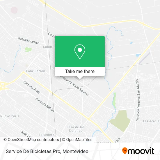 Service De Bicicletas Pro map