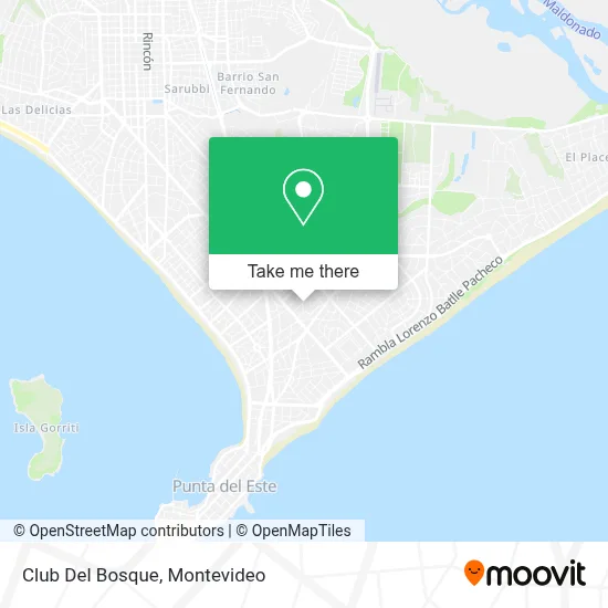 Club Del Bosque map