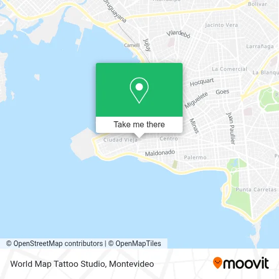 World Map Tattoo Studio map