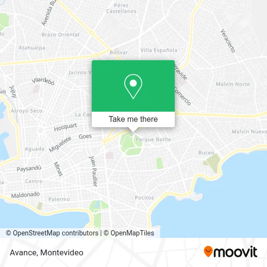 Avance map