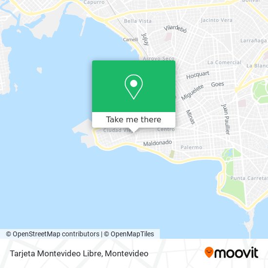 Tarjeta Montevideo Libre map