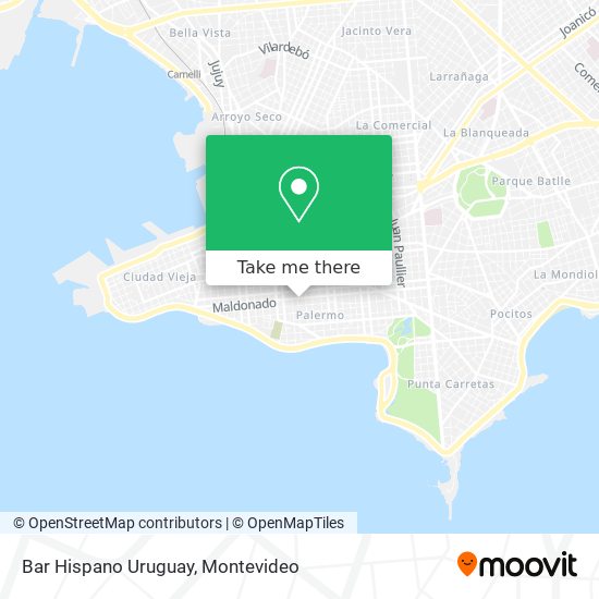 Bar Hispano Uruguay map