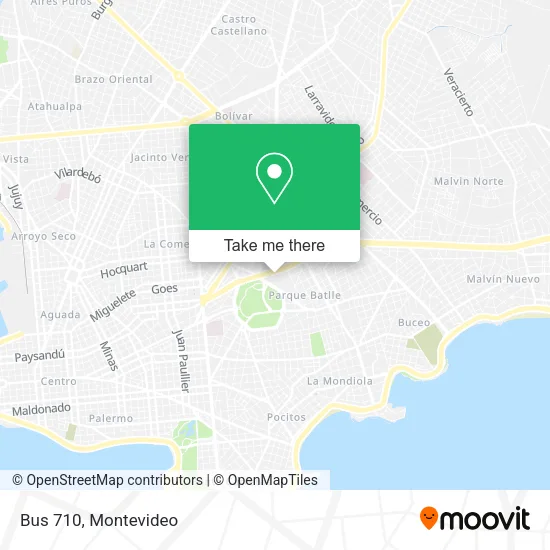 Mapa de Bus 710