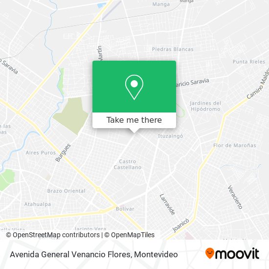 Avenida General Venancio Flores map