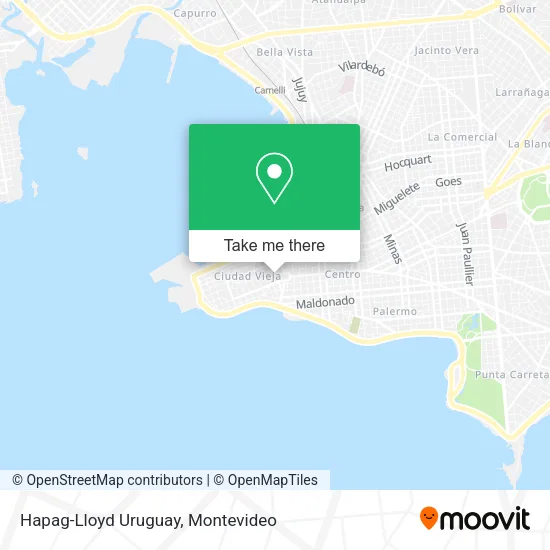 Hapag-Lloyd Uruguay map