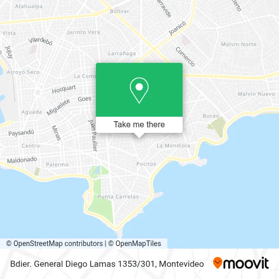 Bdier. General Diego Lamas 1353 / 301 map