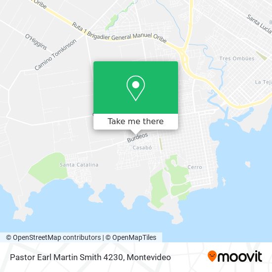 Pastor Earl Martin Smith 4230 map