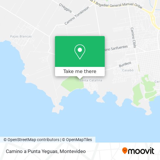 Camino a Punta Yeguas map