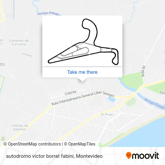 Mapa de autodromo victor borrat fabini