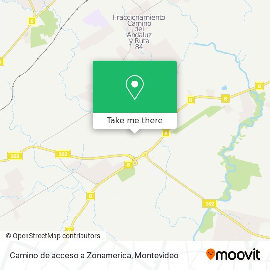 Camino de acceso a Zonamerica map