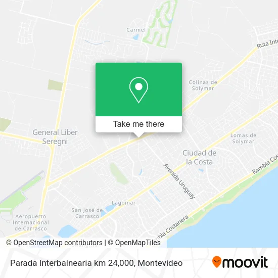 Mapa de Parada Interbalnearia km 24,000