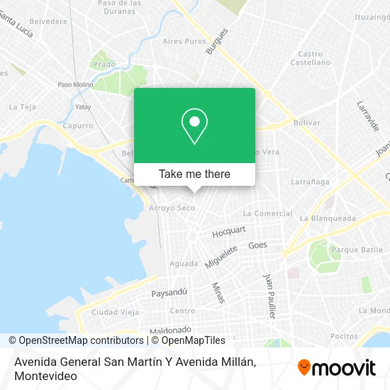 Mapa de Avenida General San Martín Y Avenida Millán