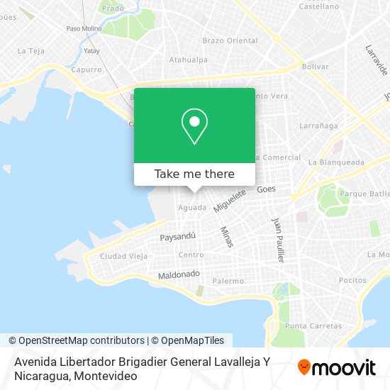 Avenida Libertador Brigadier General Lavalleja Y Nicaragua map