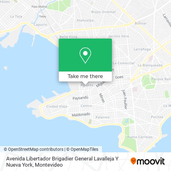 Avenida Libertador Brigadier General Lavalleja Y Nueva York map