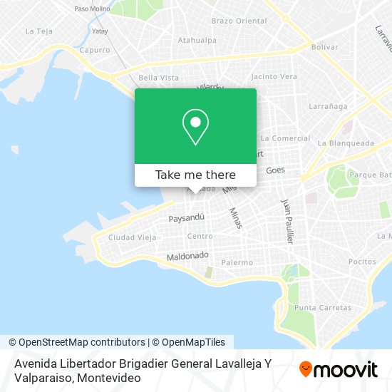 Avenida Libertador Brigadier General Lavalleja Y Valparaiso map