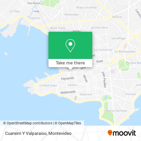 Cuareim Y Valparaiso map