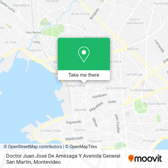 Doctor Juan José De Amézaga Y Avenida General San Martín map