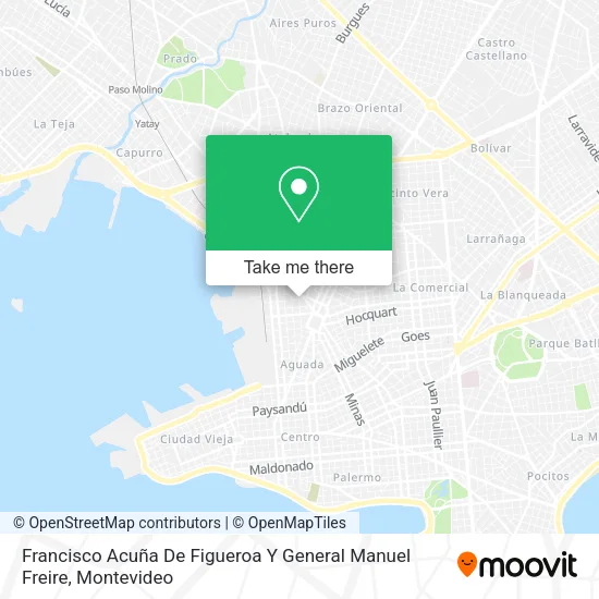 Mapa de Francisco Acuña De Figueroa Y General Manuel Freire