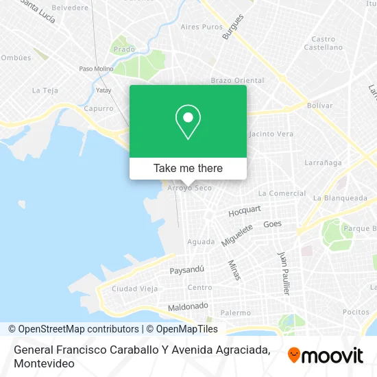Mapa de General Francisco Caraballo Y Avenida Agraciada