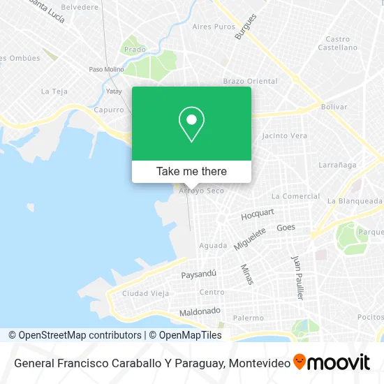 General Francisco Caraballo Y Paraguay map