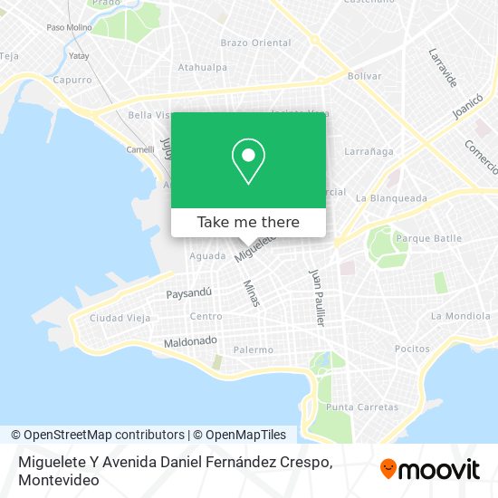 Miguelete Y Avenida Daniel Fernández Crespo map