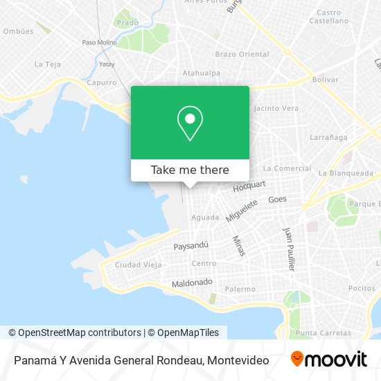 Mapa de Panamá Y Avenida General Rondeau