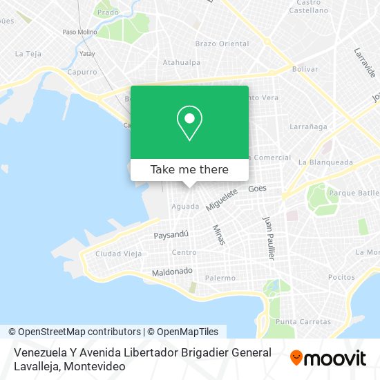 Venezuela Y Avenida Libertador Brigadier General Lavalleja map