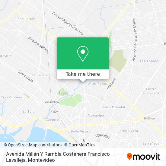 Avenida Millán Y Rambla Costanera Francisco Lavalleja map