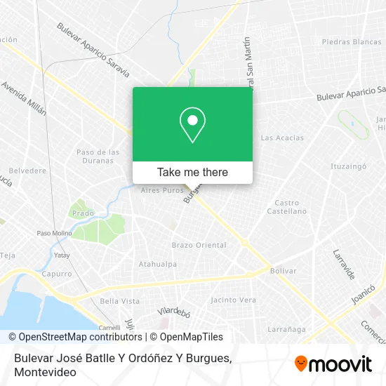 Mapa de Bulevar José Batlle Y Ordóñez Y Burgues