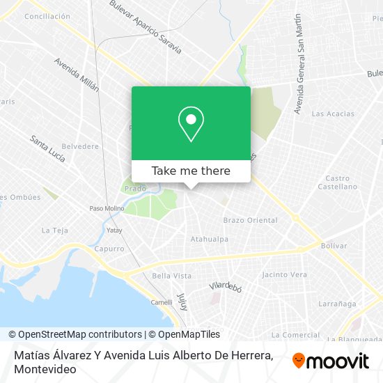 Matías Álvarez Y Avenida Luis Alberto De Herrera map