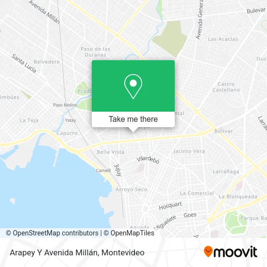 Mapa de Arapey Y Avenida Millán
