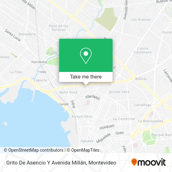 Mapa de Grito De Asencio Y Avenida Millán